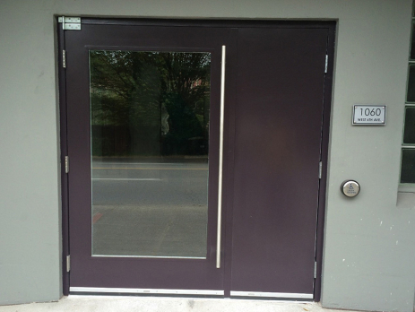 Customized steel door with window